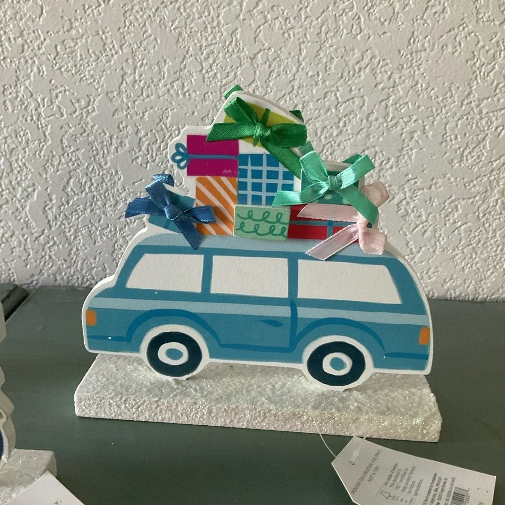 Wondershop by Target Christmas Decor, 3 Car Truck Hauling Christmas New Santa